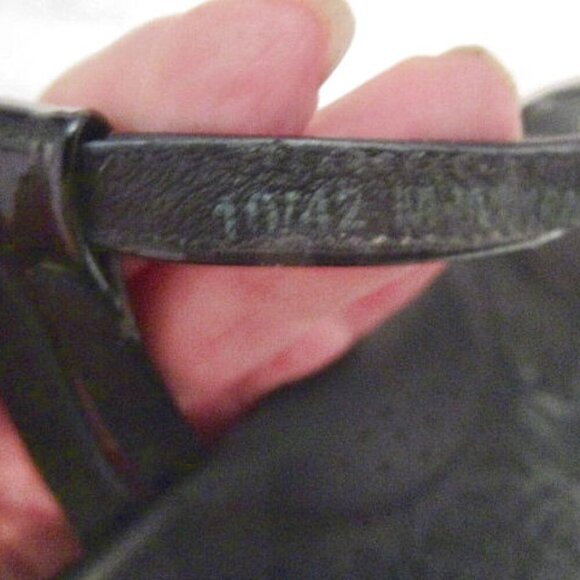 BORN Talica LEATHER Sandals Size 10 ANKLE STRAP Arch ADJUSTABLE Flats TWIST Blac - Picture 5 of 11